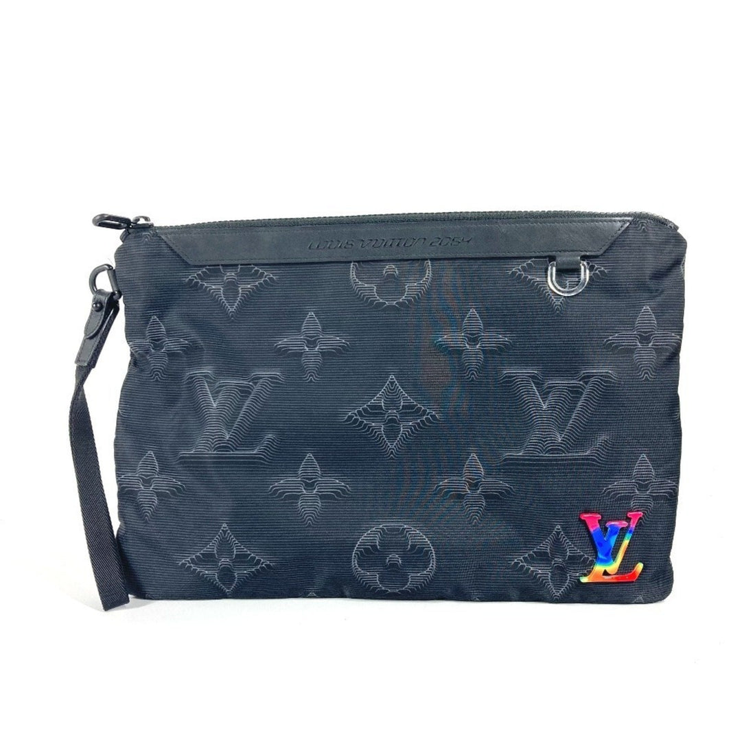 Louis Vuitton Black Nylon Clutch Bag Pochette Pouch (Pre-Owned) - Womens > Womens Handbags > Womens Clutches & Evening Bags
