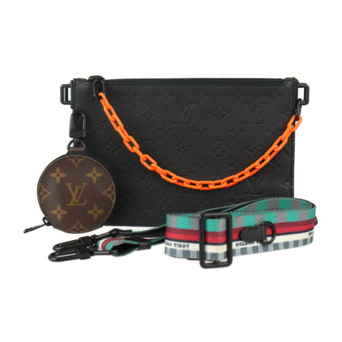 Louis Vuitton Black Brown Monogram Monogram Monogram Empreinte Clutch Bag Pouch Shoulder Bag (Pre-Owned) - Womens > Womens Handbags > Womens Shoulder Bags & Hobos