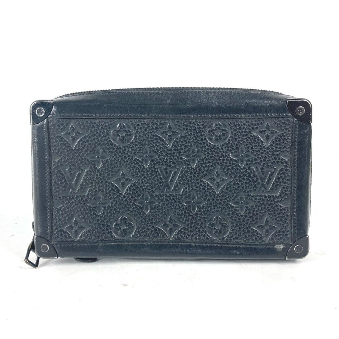 Louis Vuitton Black Leather Clutch Bag Pouch (Pre-Owned) - Womens > Womens Handbags > Womens Clutches & Evening Bags