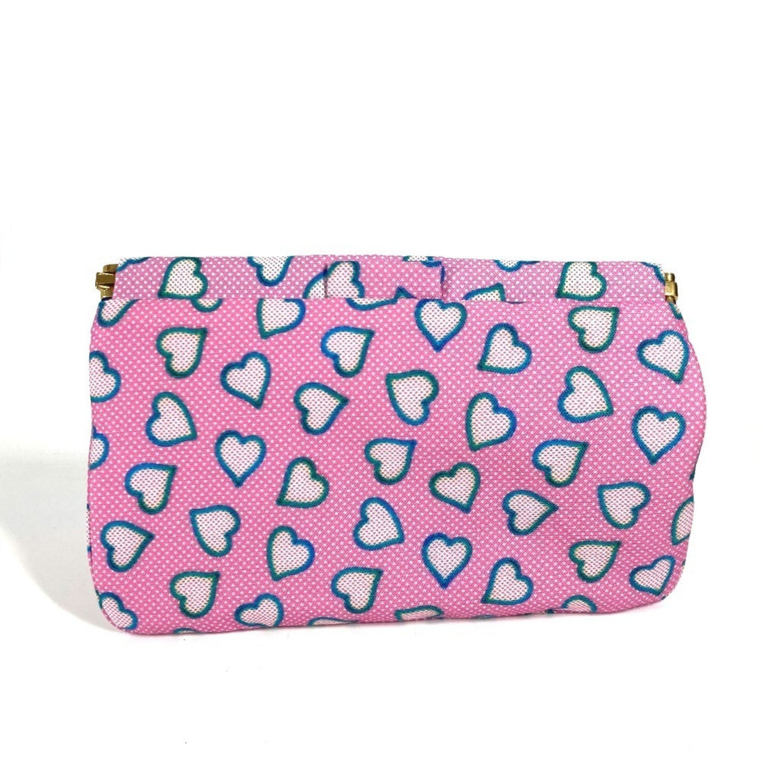 Miu Miu Blue Pink Nylon Leather Clutch Bag Pouch (Pre-Owned) - Womens > Womens Handbags > Womens Clutches & Evening Bags