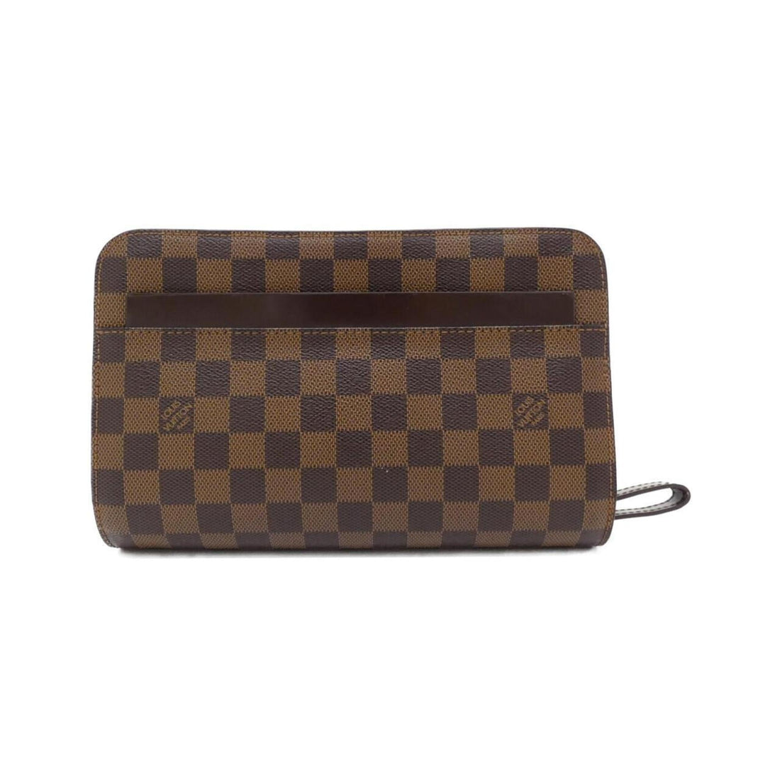 Louis Vuitton Damier Canvas Ebene Coated Canvas Clutch Bag (Pre-Owned) - Womens > Womens Handbags > Womens Clutches & Evening Bags