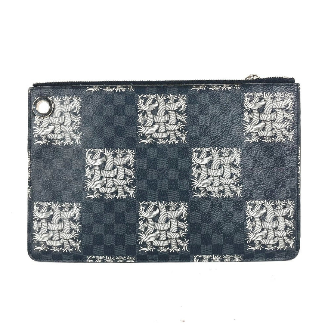 Louis Vuitton Black Damier Graphite Clutch Bag Pochette Pouch (Pre-Owned) - Mens > Mens Accessories > Mens Bags & Briefcases