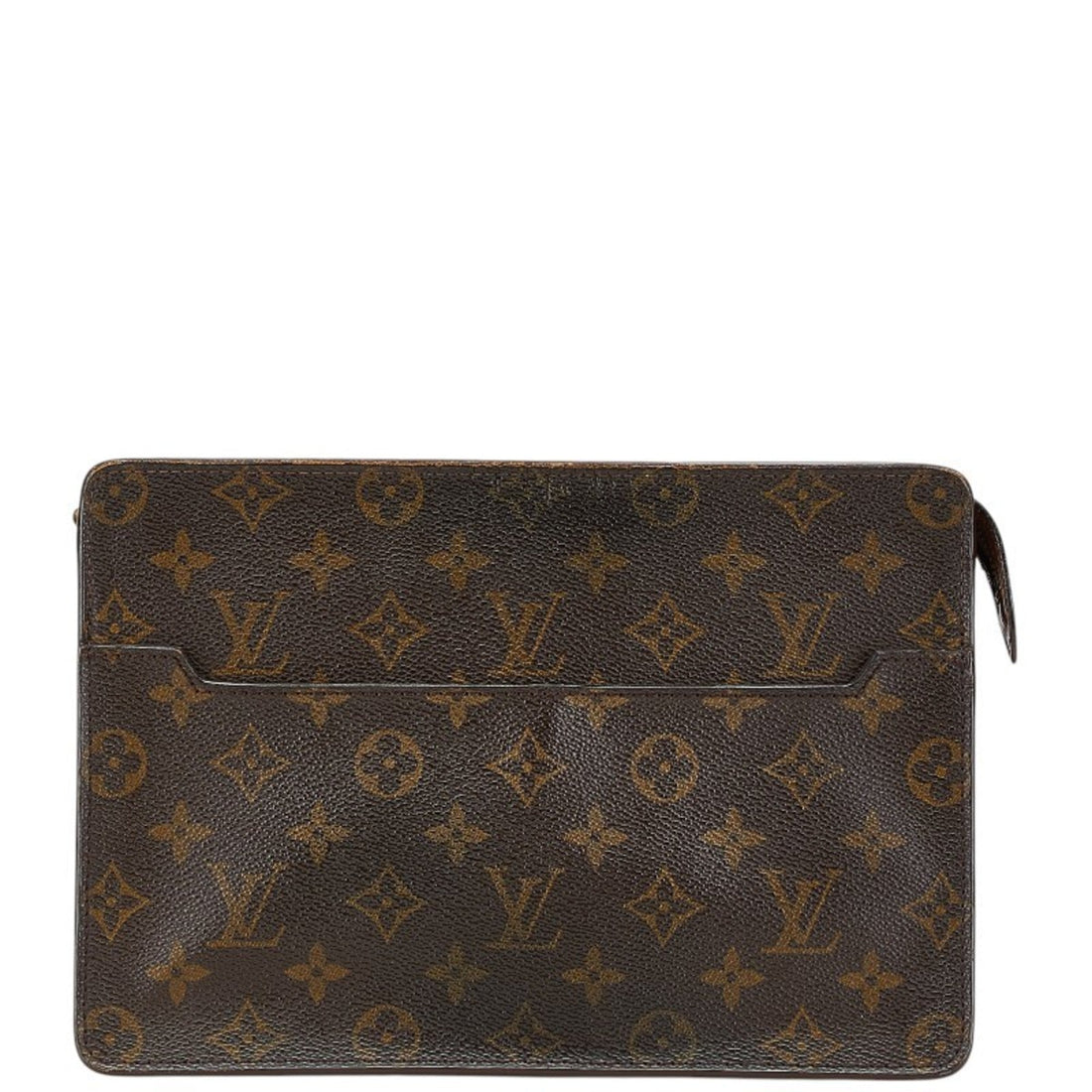 Louis Vuitton Brown Pvc Leather Clutch Bag Pochette (Pre-Owned) - Mens > Mens Accessories > Mens Bags & Briefcases
