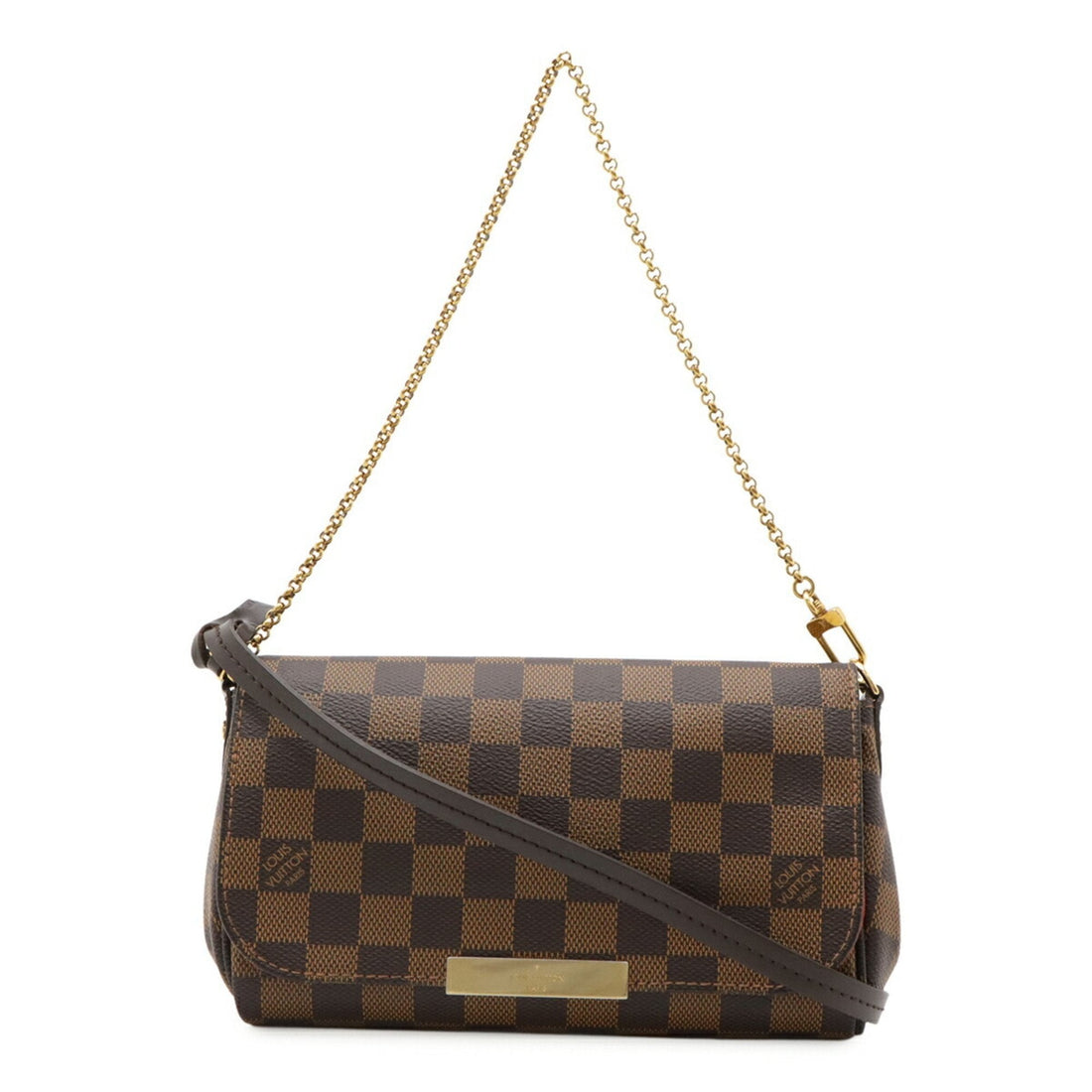 Louis Vuitton Brown Damier Canvas Pvc Clutch Bag Pouch Shoulder Bag (Pre-Owned) - Womens > Womens Handbags > Womens Shoulder Bags & Hobos