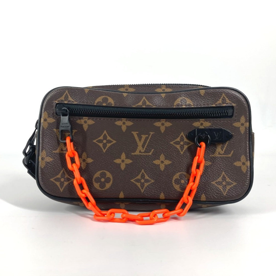 Louis Vuitton Black Brown Orange Monogram Clutch Bag Pochette Pouch (Pre-Owned) - Womens > Womens Handbags > Womens Clutches & Evening Bags