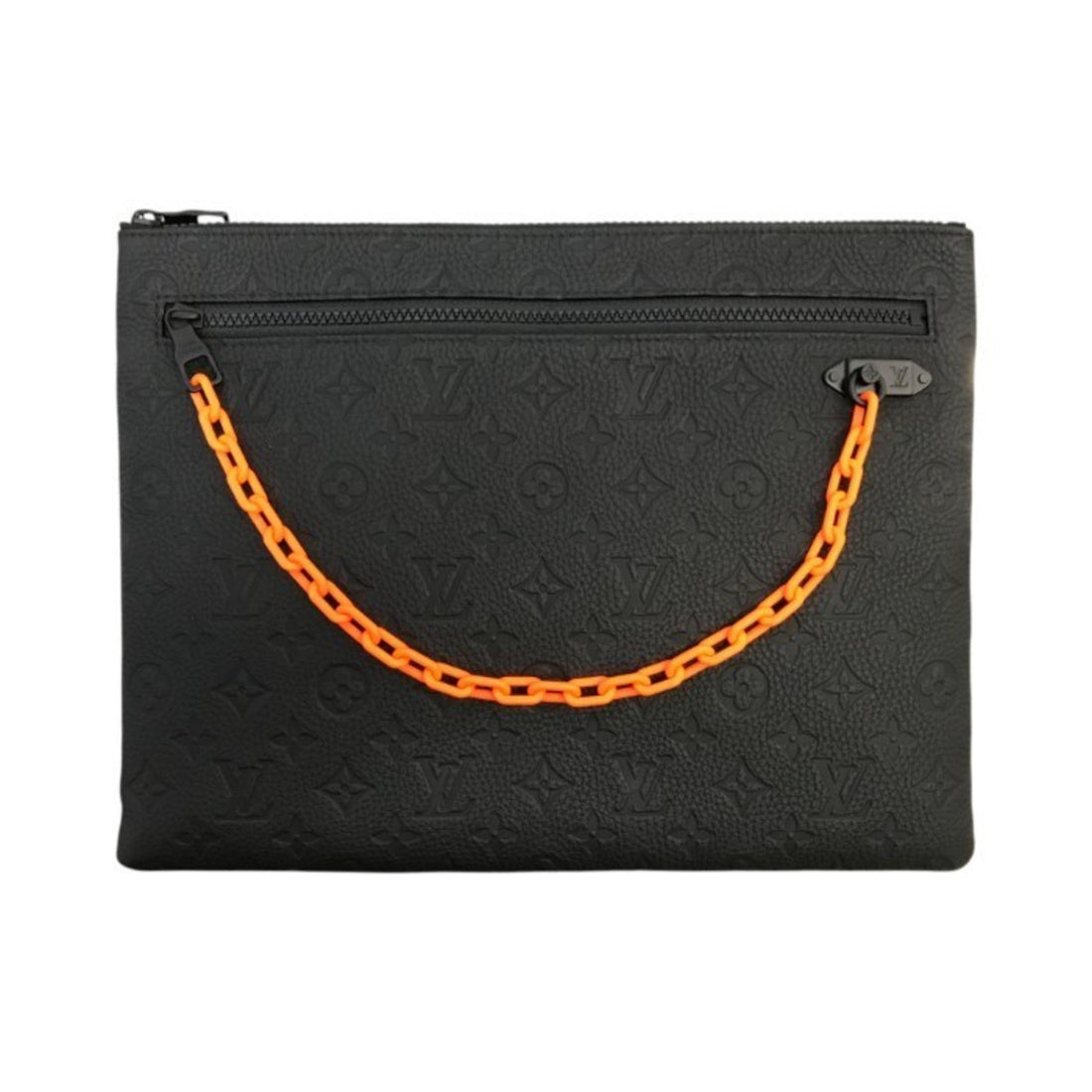 Louis Vuitton Black Monogram Orange Monogram Clutch Bag (Pre-Owned) - Womens > Womens Handbags > Womens Clutches & Evening Bags