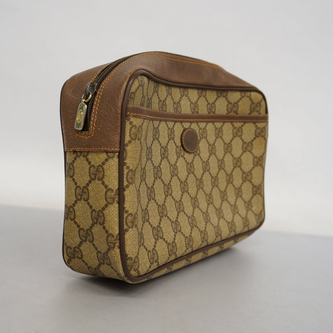 Gucci  Clutch Bag 89.01.044 Women's GG Supreme Clutch Bag Beige,Brown - Gucci