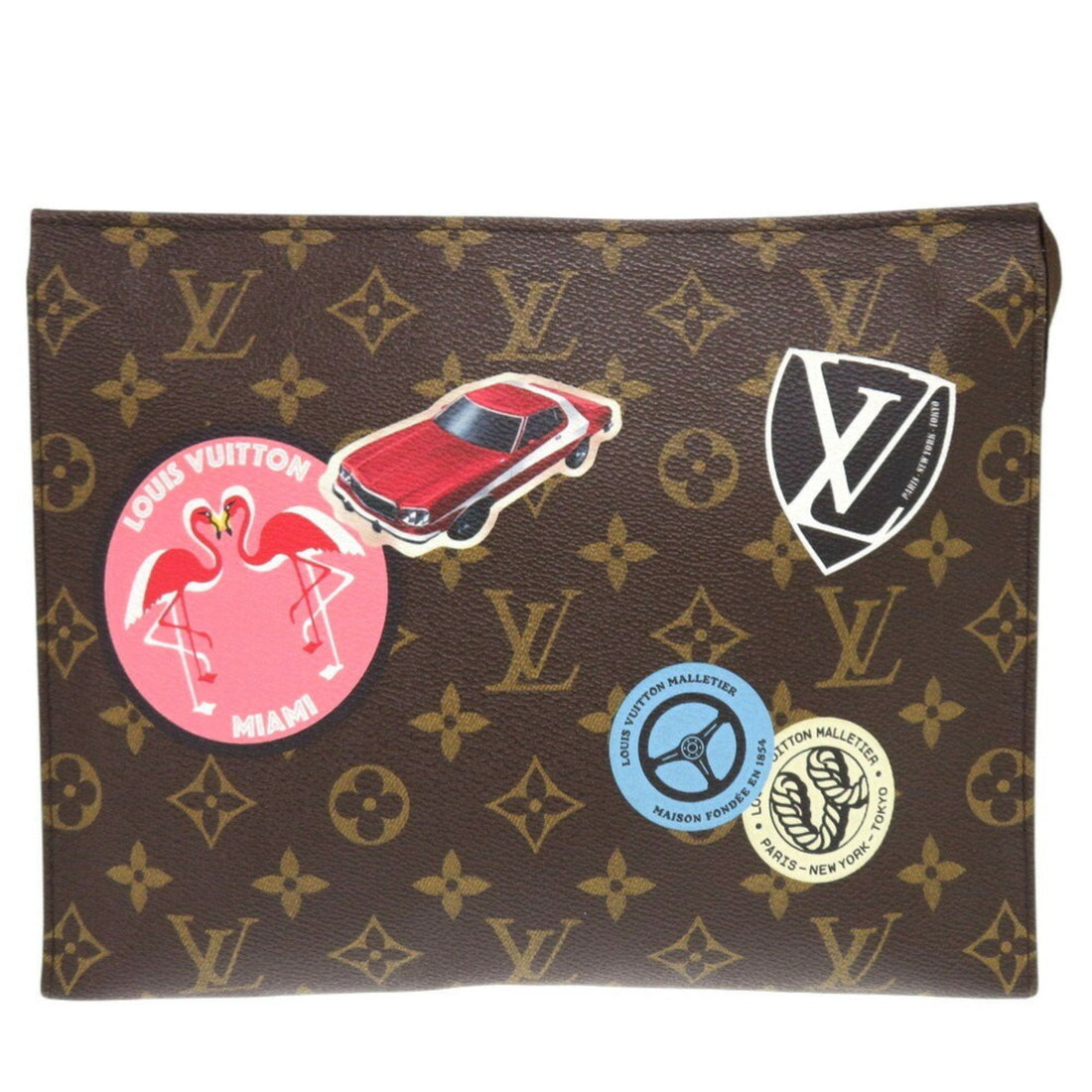 Louis Vuitton Brown Monogram Monogram Clutch Bag (Pre-Owned) - Womens > Womens Handbags > Womens Clutches & Evening Bags