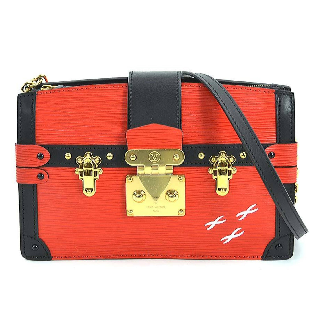 Louis Vuitton Black Red Color Epi Leather Clutch Bag Shoulder Bag (Pre-Owned) - Womens > Womens Handbags > Womens Shoulder Bags & Hobos