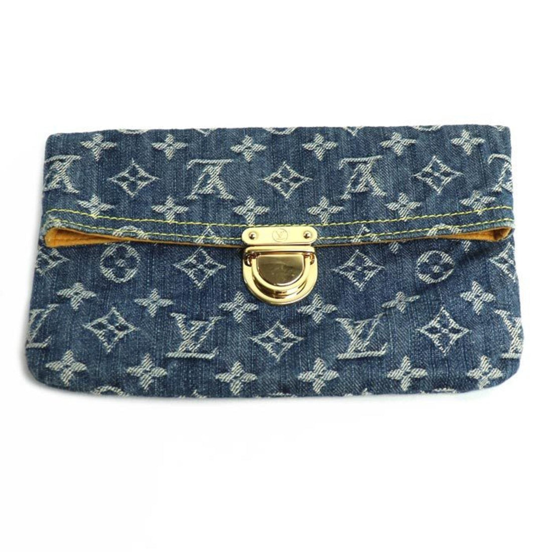 Louis Vuitton Blue Monogram Denim Clutch Bag Pochette Pouch (Pre-Owned) - Womens > Womens Handbags > Womens Clutches & Evening Bags