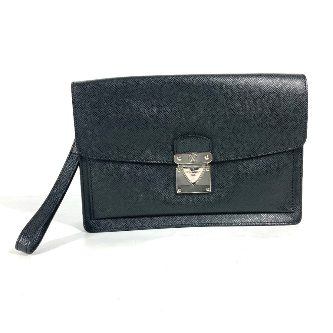 Louis Vuitton Ardoise Black Taiga Leather Clutch Bag Pouch (Pre-Owned) - Mens > Mens Accessories > Mens Bags & Briefcases