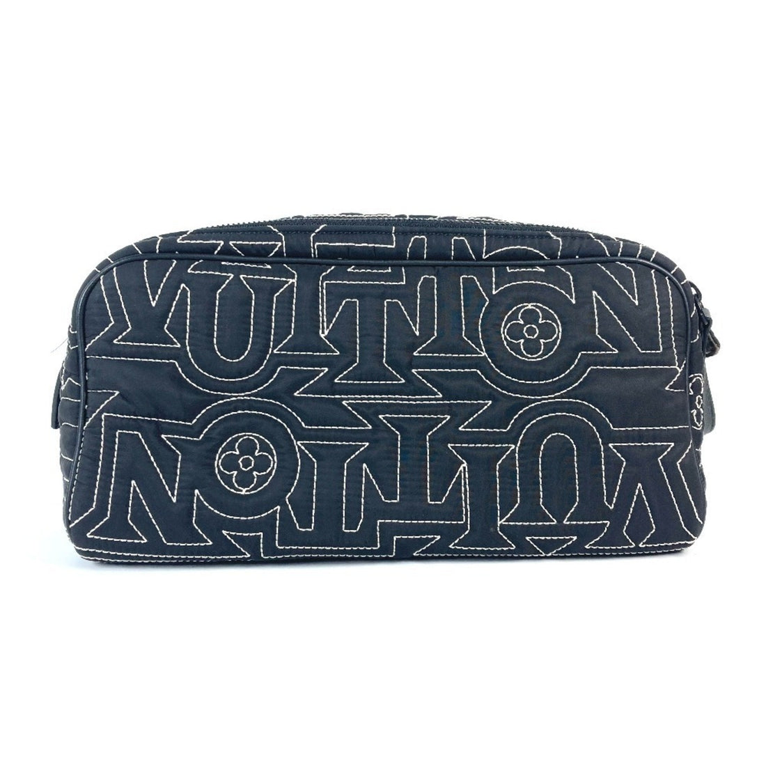 Louis Vuitton Black White Nylon Clutch Bag Pouch (Pre-Owned) - Womens > Womens Handbags > Womens Clutches & Evening Bags