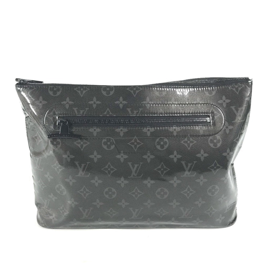 Louis Vuitton Black Vinyl Leather Clutch Bag Pochette Pouch (Pre-Owned) - Womens > Womens Handbags > Womens Clutches & Evening Bags