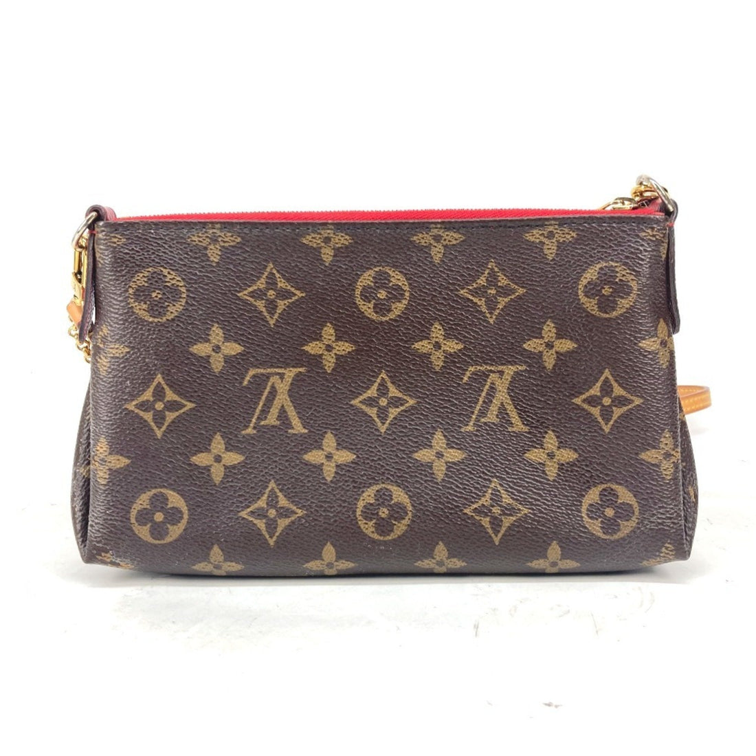 Louis Vuitton Brown Red Color Monogram Canvas Clutch Bag Shoulder Bag (Pre-Owned) - Womens > Womens Handbags > Womens Shoulder Bags & Hobos