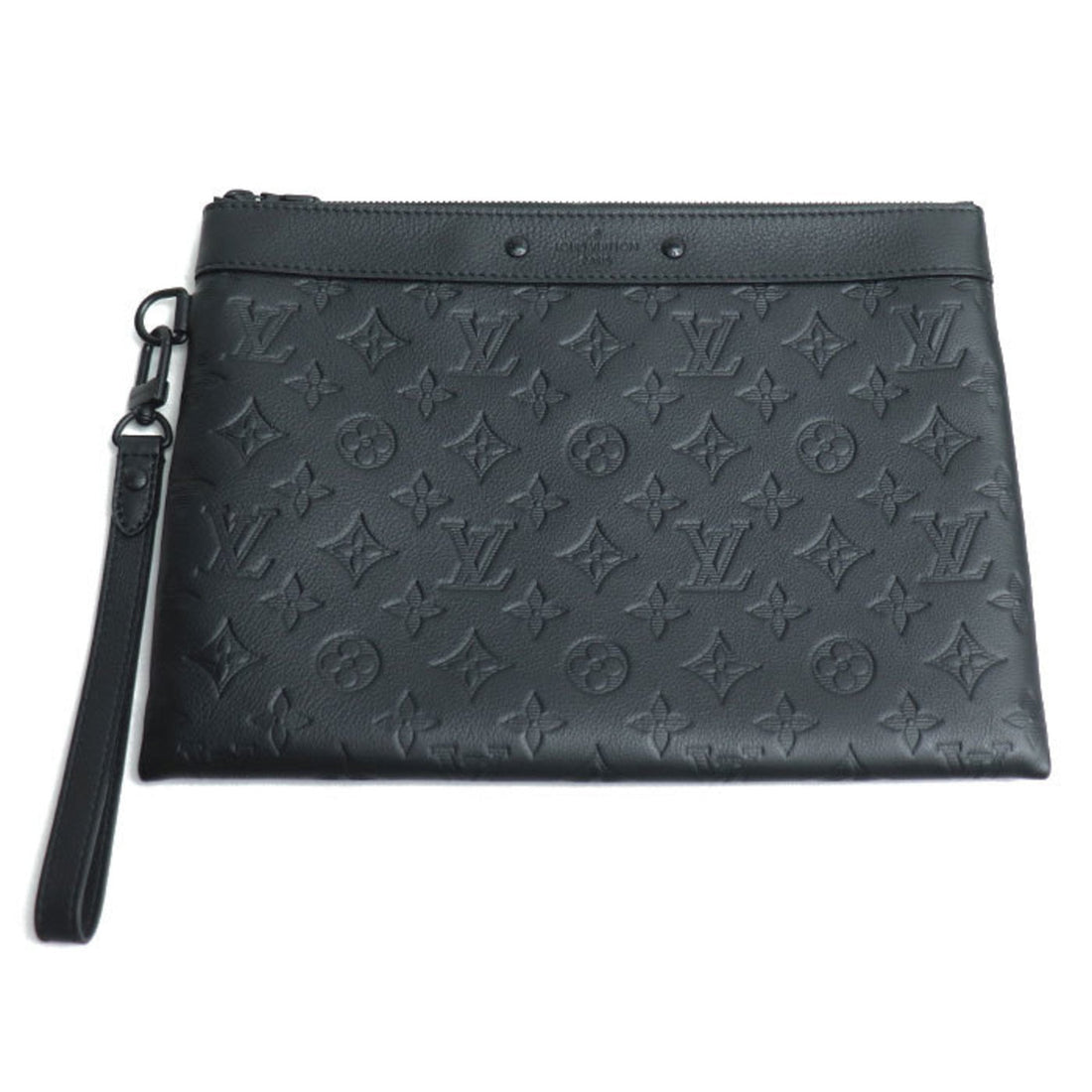 Louis Vuitton Black Monogram Shadow Clutch Bag Pochette (Pre-Owned) - Mens > Mens Accessories > Mens Bags & Briefcases