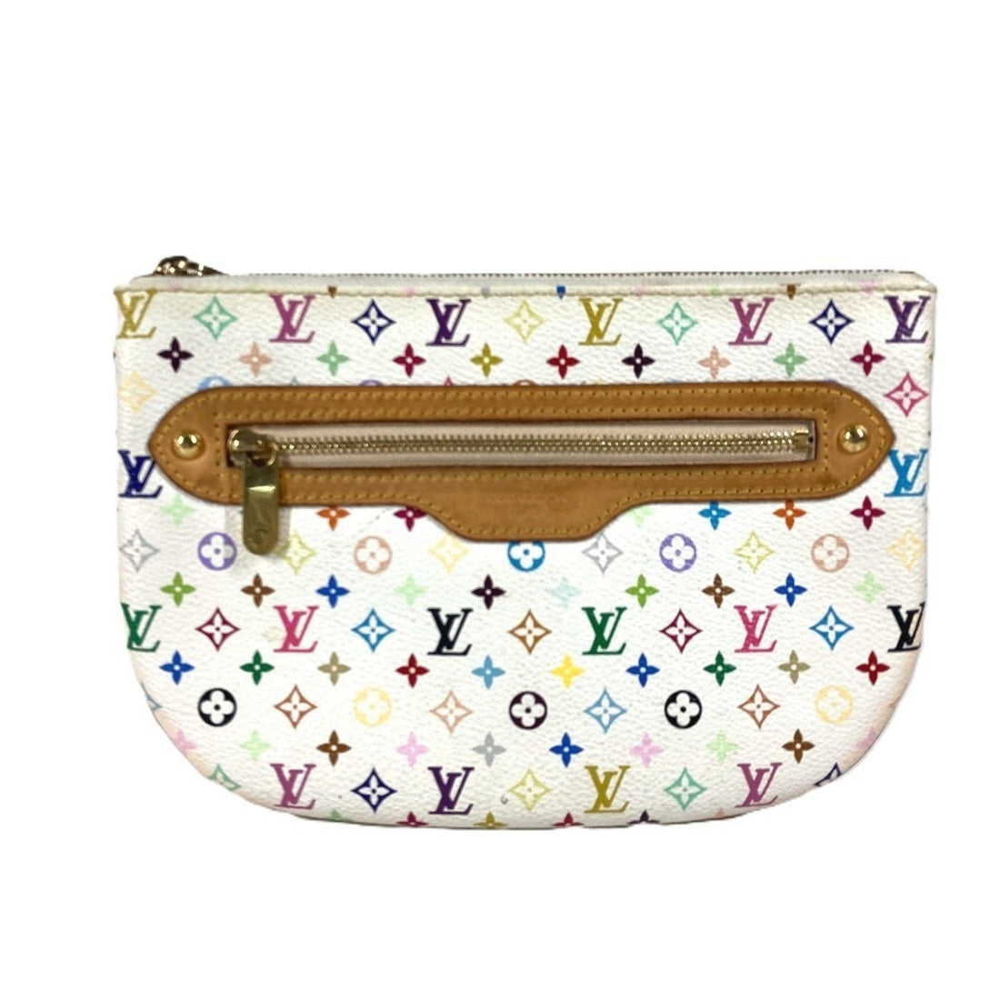 Louis Vuitton Blanc Multi-Color White Monogram Multicolore Clutch Bag Pochette Pouch (Pre-Owned) - Womens > Womens Handbags > Womens Clutches & Evening Bags