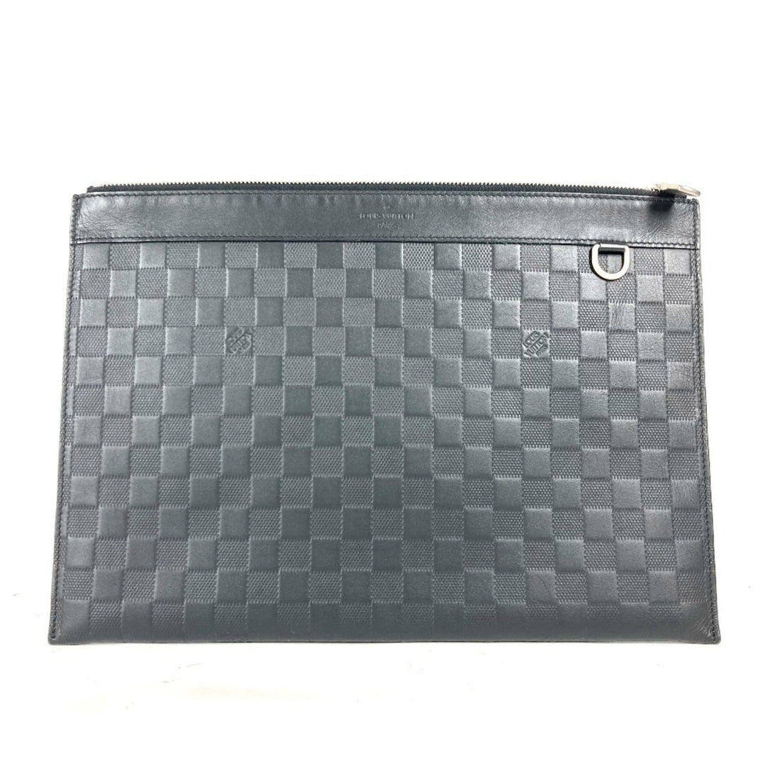 Louis Vuitton Black Onyx Damier Infini Clutch Bag Pochette Pouch (Pre-Owned) - Womens > Womens Handbags > Womens Clutches & Evening Bags