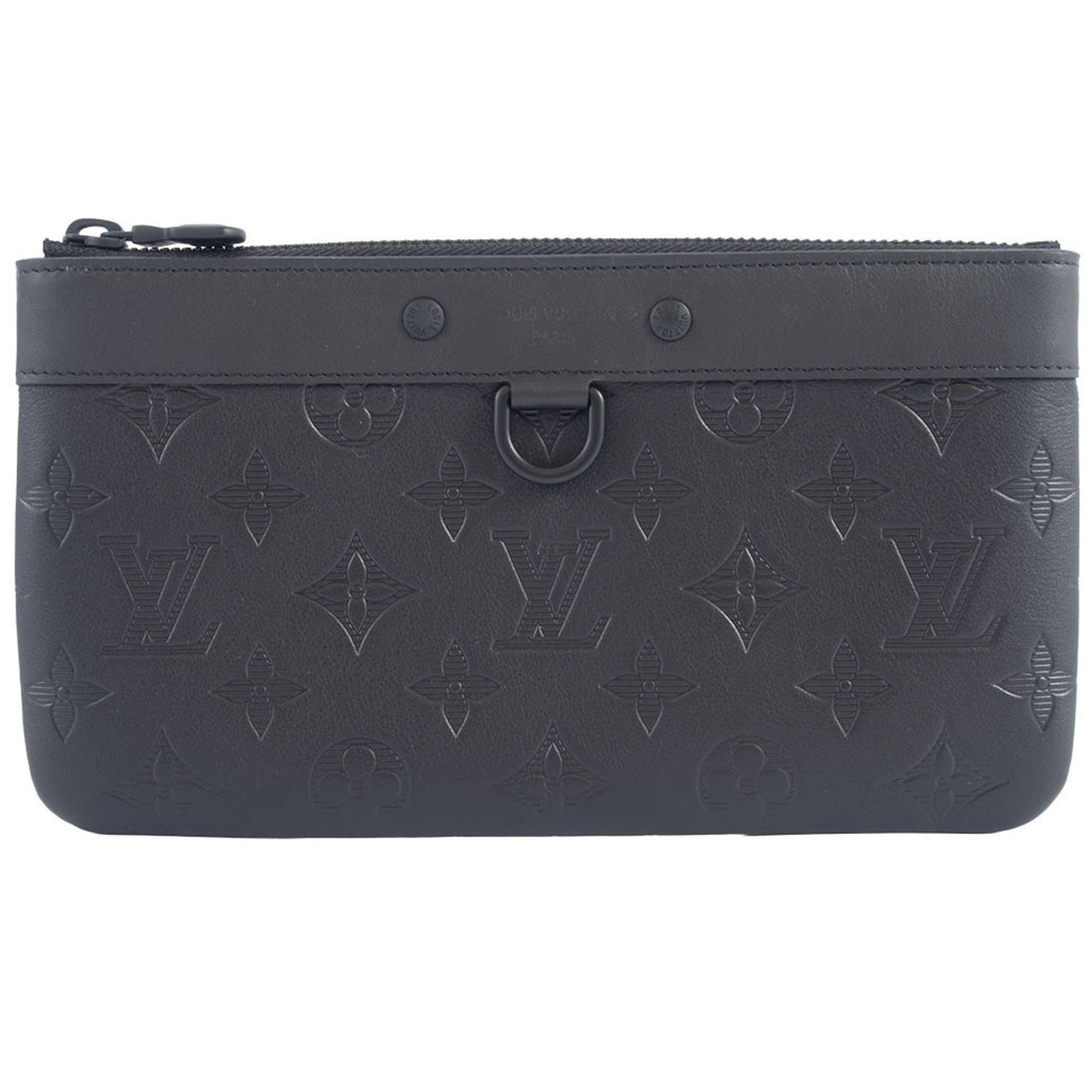 Louis Vuitton Black Monogram Shadow Clutch Bag Pochette (Pre-Owned) - Mens > Mens Accessories > Mens Bags & Briefcases