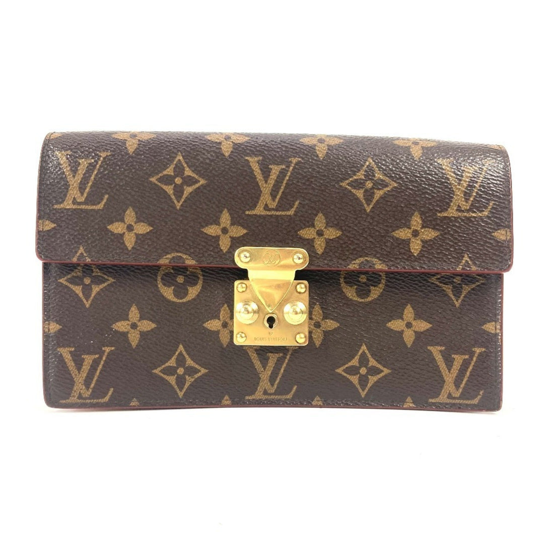 Louis Vuitton Brown Monogram Monogram Clutch Bag Pouch (Pre-Owned) - Womens > Womens Handbags > Womens Clutches & Evening Bags