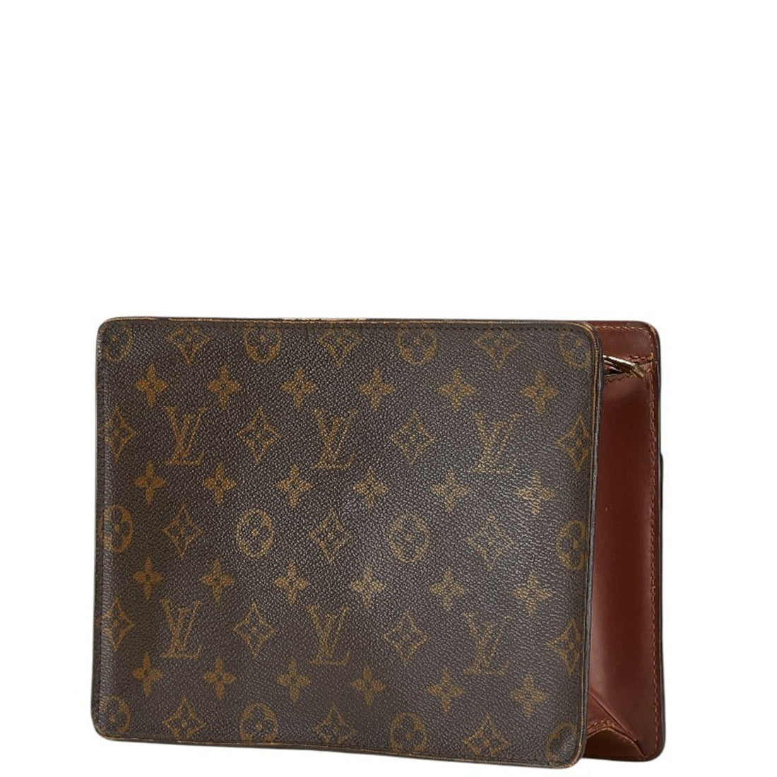 Louis Vuitton Brown Pvc Leather Clutch Bag Pochette (Pre-Owned) - Mens > Mens Accessories > Mens Bags & Briefcases