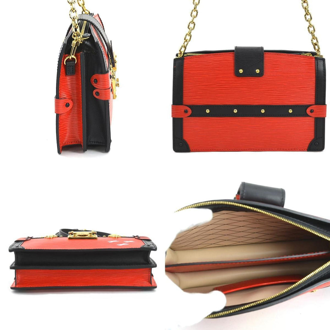 Louis Vuitton Black Red Color Epi Leather Clutch Bag Shoulder Bag (Pre-Owned) - Womens > Womens Handbags > Womens Shoulder Bags & Hobos