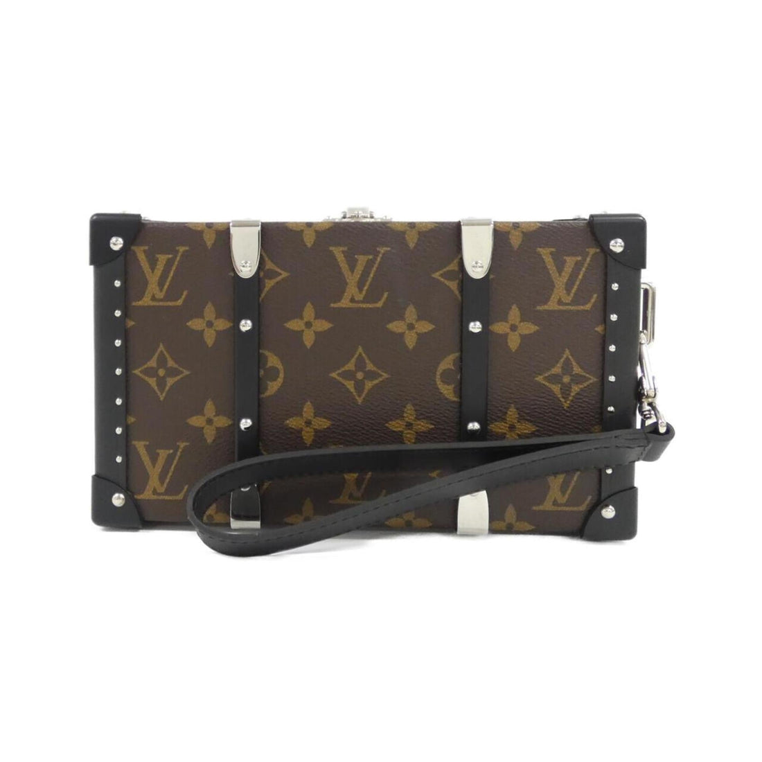 Louis Vuitton Monogram Macassar Marron Coated Canvas Clutch Bag (Pre-Owned) - Womens > Womens Handbags > Womens Clutches & Evening Bags