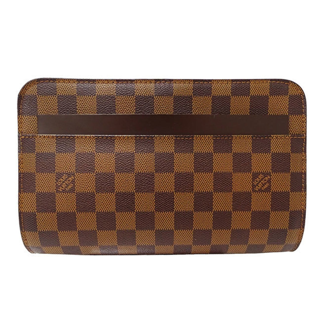 Louis Vuitton Brown Damier Canvas Clutch Bag (Pre-Owned) - Mens > Mens Accessories > Mens Bags & Briefcases