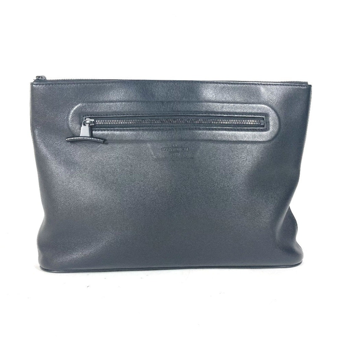 Louis Vuitton Black Leather Clutch Bag Pochette Pouch (Pre-Owned) - Womens > Womens Handbags > Womens Clutches & Evening Bags