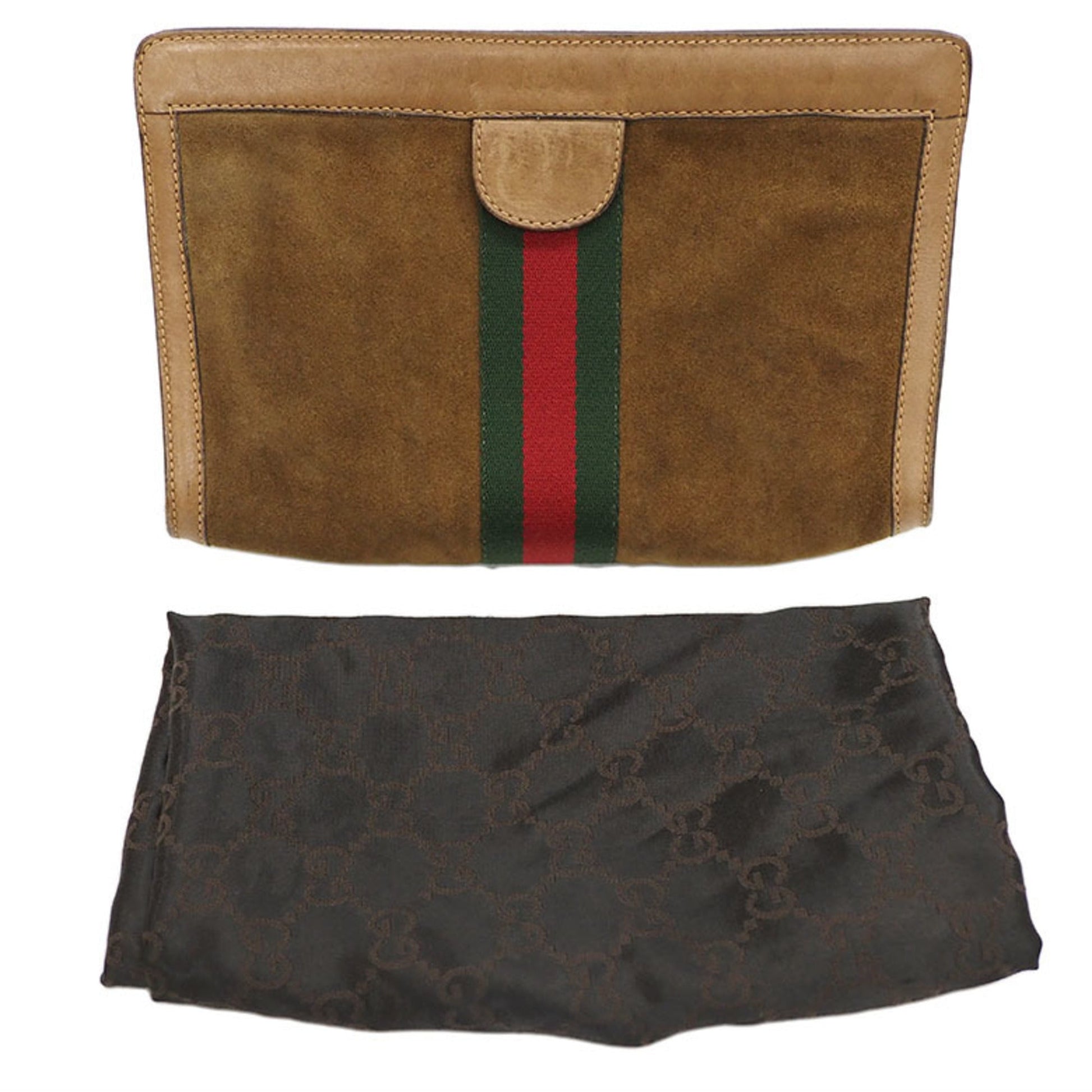 GUCCI Vintage Clutch Bag Sherry Line Perfume Suede Second Women's - Gucci - 9