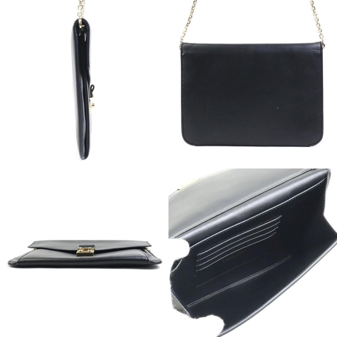 Christian Dior Black Leather Clutch Bag () - Handbags, Wallets & Cases