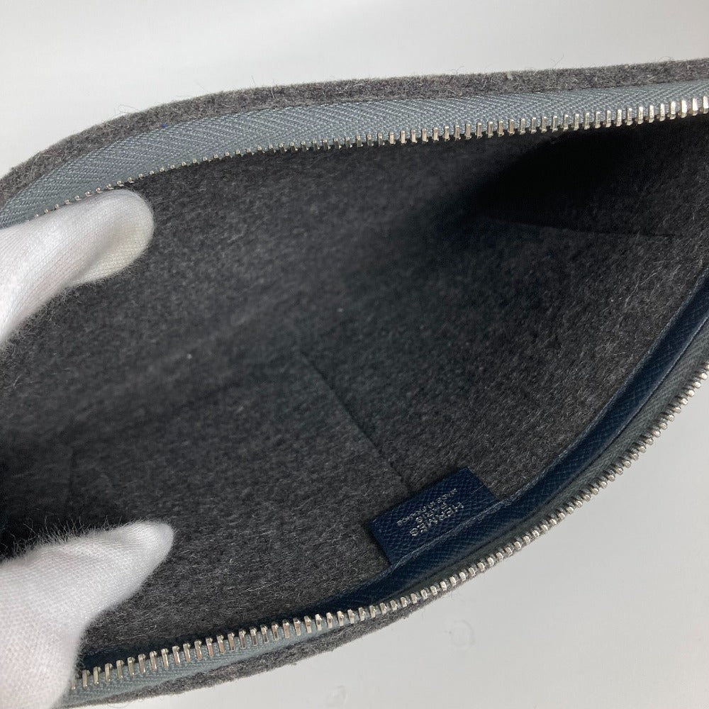 HERMES Clutch bag Felt leather gray To Doo 29 mens Used - Bag - 10
