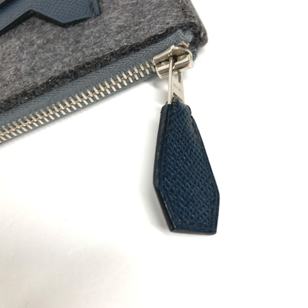HERMES Clutch bag Felt leather gray To Doo 29 mens Used - Bag - 2