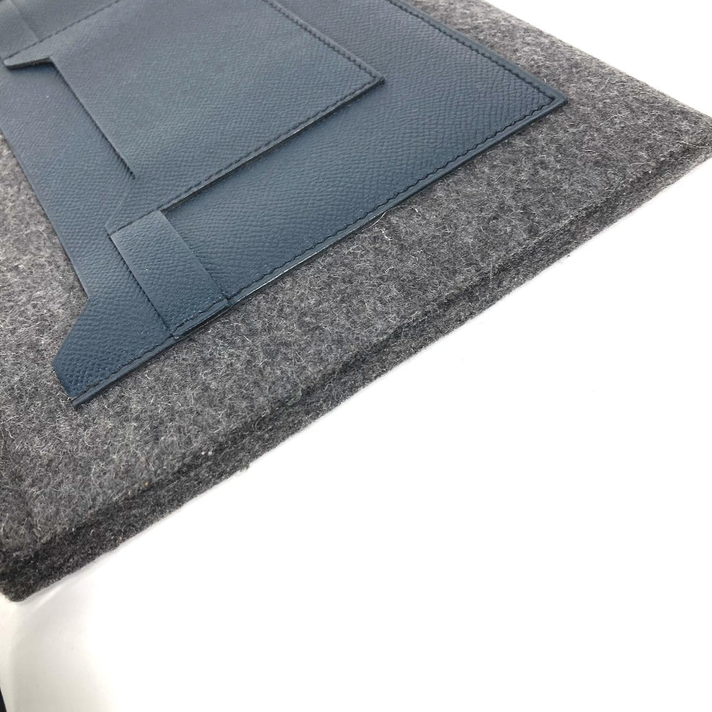 HERMES Clutch bag Felt leather gray To Doo 29 mens Used - Bag - 3