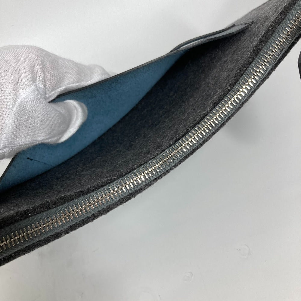 HERMES Clutch bag Felt leather gray To Doo 29 mens Used - Bag - 8
