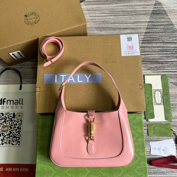 GG JACKIE SMALL 28 SCHULTERTASCHE AUS ROSÉFARBENEM KALBSLEDER
