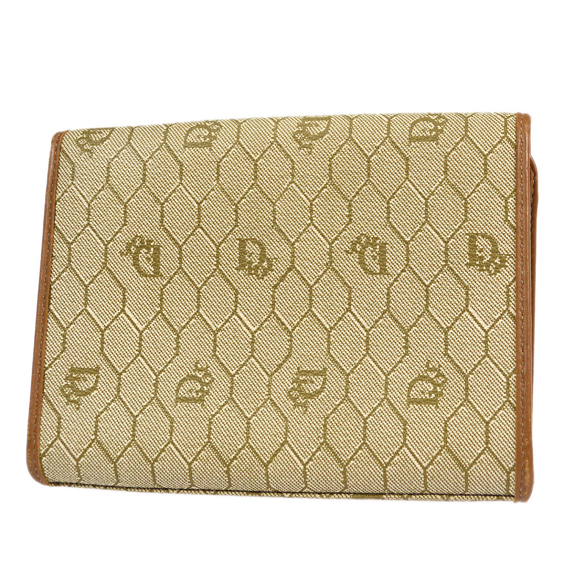 Christian Dior 1980s Honeycomb Clutch Bag Beige - Handbag & Wallet Accessories