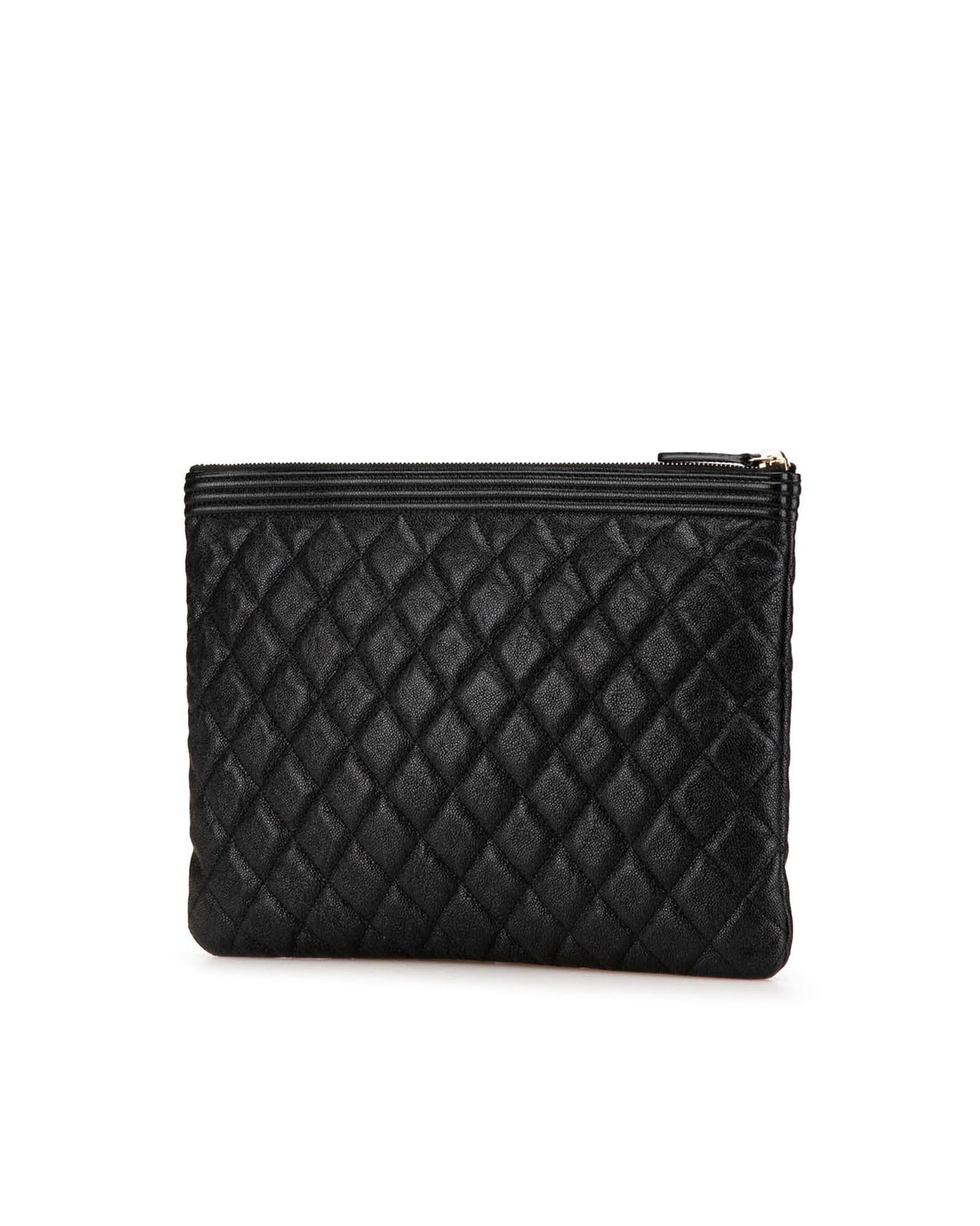 Quilted Leather Top Zip Clutch - Handbags, Wallets & Cases