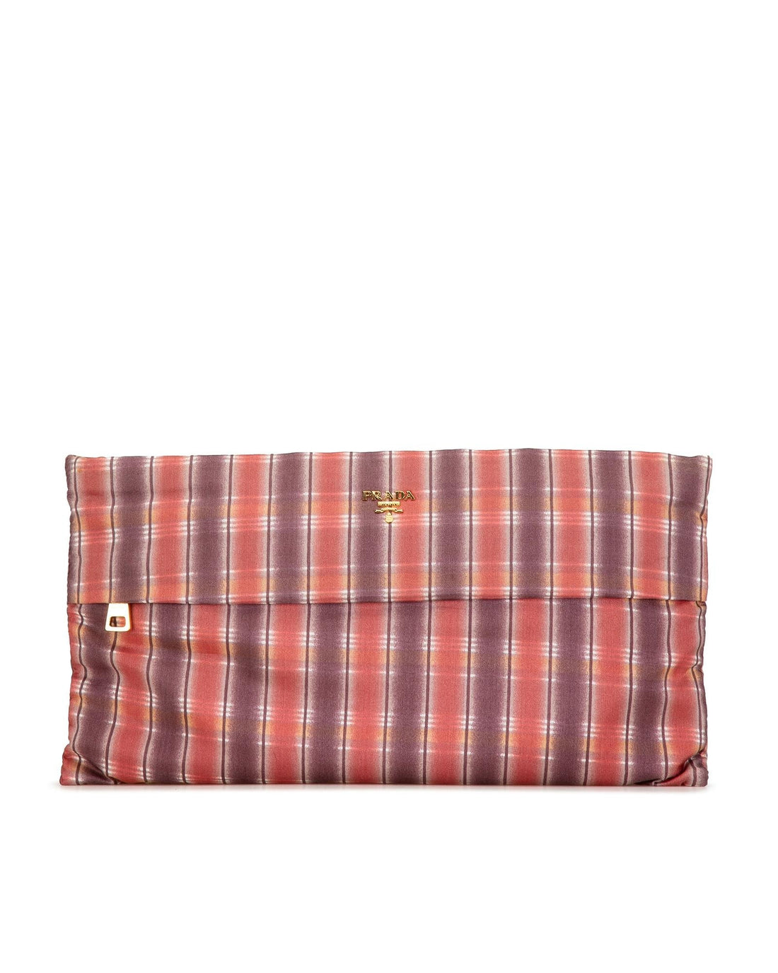 Printed Nylon Clutch with Top Zip and Interior Pocket - Handbag & Wallet Accessories