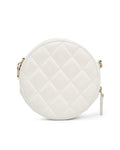 Quilted Lambskin Pearl Crush Round Clutch with Chain - Handbags, Wallets & Cases - 3