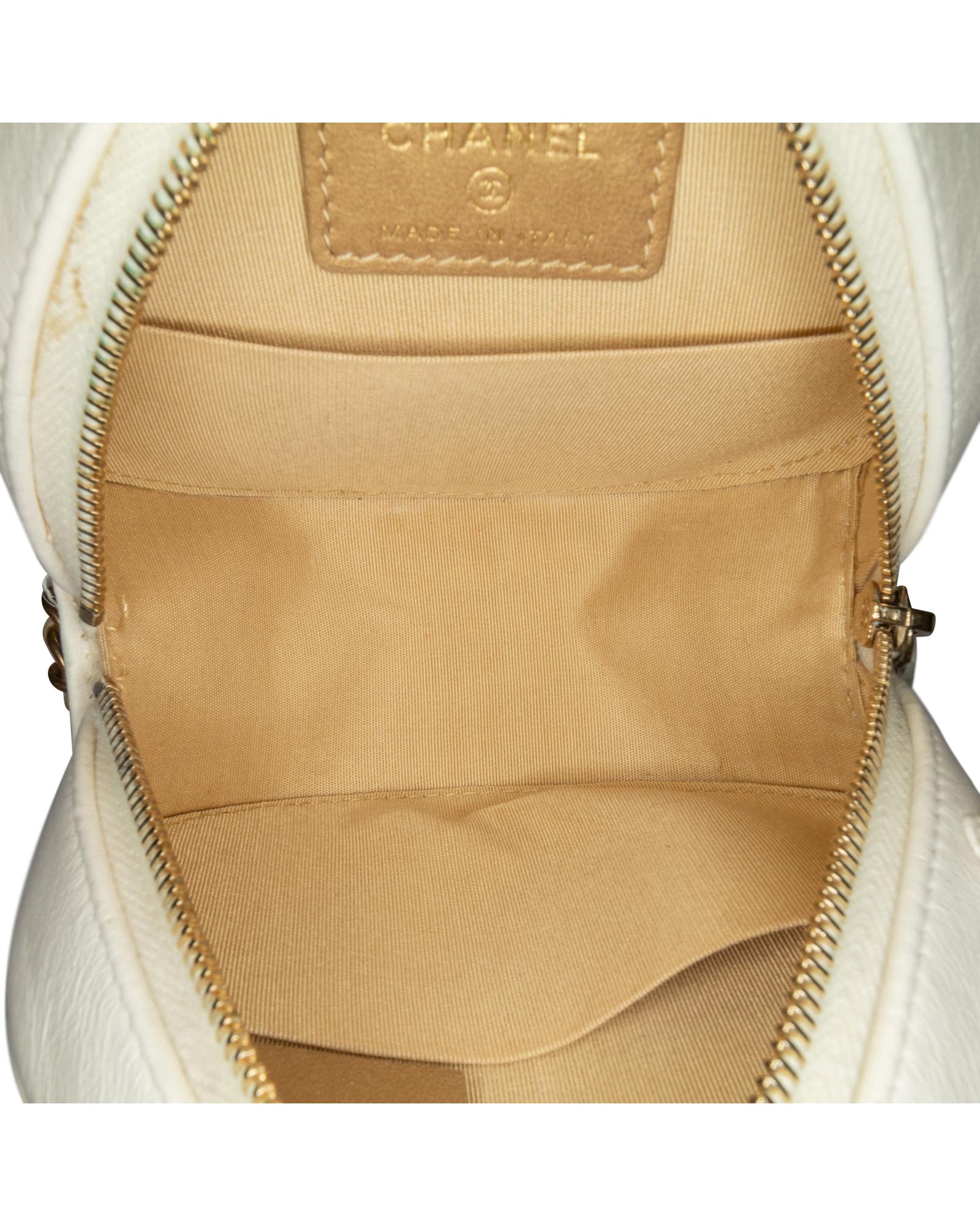 Quilted Lambskin Pearl Crush Round Clutch with Chain - Handbags, Wallets & Cases - 5