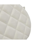 Quilted Lambskin Pearl Crush Round Clutch with Chain - Handbags, Wallets & Cases - 13