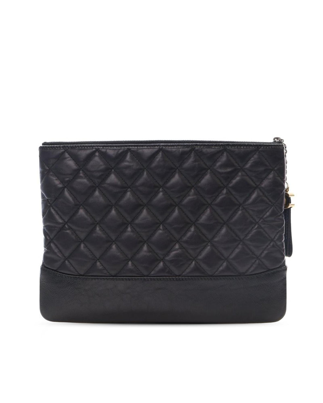 Quilted Calf Leather Gabrielle O Case Clutch with Top Zip Closure - Handbags, Wallets & Cases