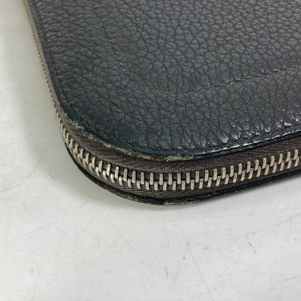 HERMES Clutch bag leather gray L-shaped fastener Zip tablet mens Used - Bag - 5