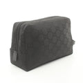 Gucci Nylon Leather Clutch Bag Black - 2