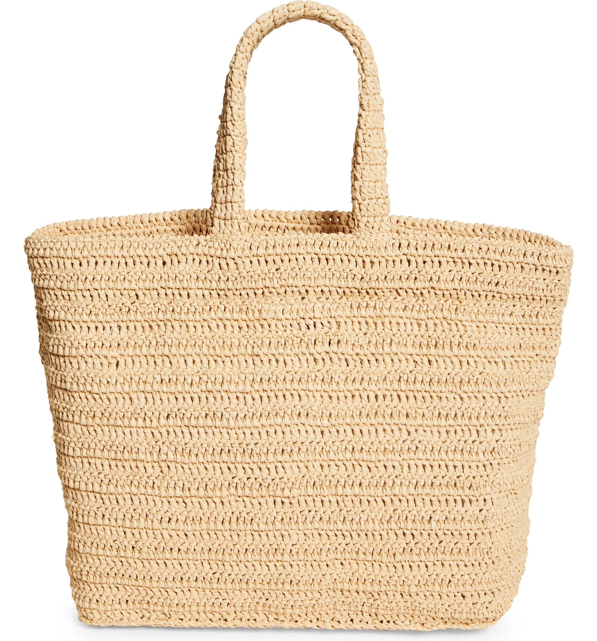 SAINT LAURENT Rive Gauche Logo Crochet Tote