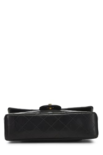 Chl,  Black Quilted Lambskin Classic Double Flap Small, Black - Loose Stones