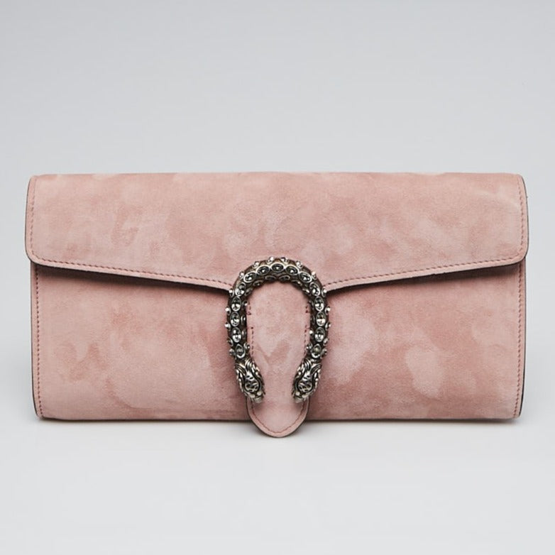 Gucci Dionysus Suede Clutch Bag in Pink - Handbag & Wallet Accessories