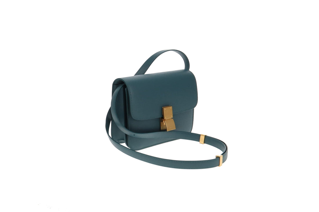 Celine Prussian Blue Calfskin Liégé Teen Classic Bag - Bags