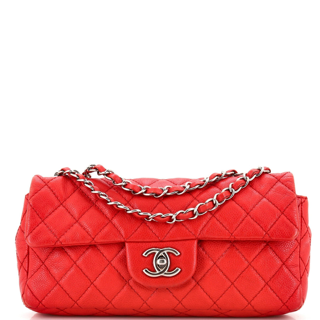 CHANEL Classic Single Flap Bag Quilted Caviar East West - Handbag & Wallet Accessories