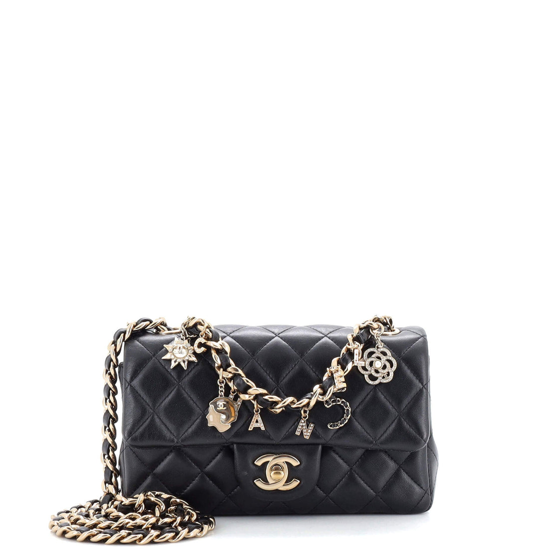 CHANEL Coco Charms Classic Single Flap Bag Quilted Lambskin Mini - Handbag & Wallet Accessories